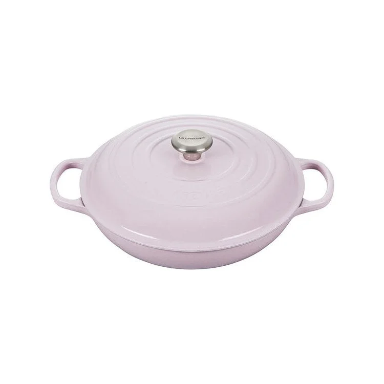 Signature 3.5-Quart Cast Iron Braiser with Stainless Steel Knob - Shallot