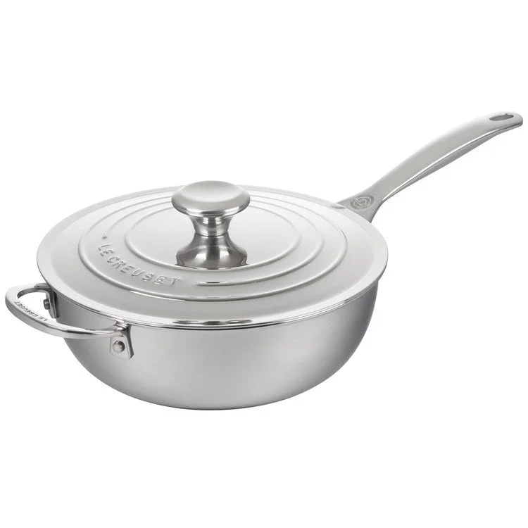 3.5 -Quart Nonstick Stainless Steel Saucier Pan with Lid