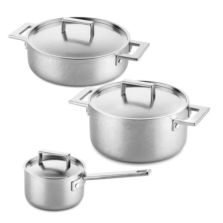 Attiva Pewter Six-Piece Cookware Set