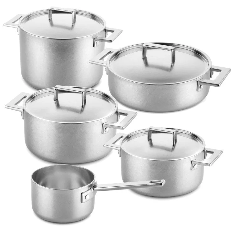 Attiva Pewter Ten-Piece Cookware Set