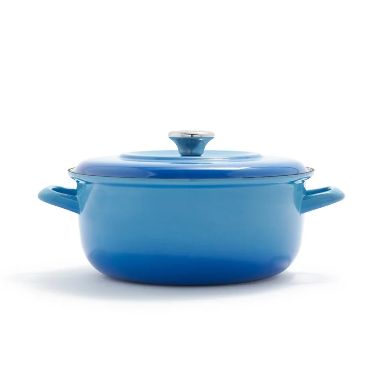 5.3-Quart 1873 Enameled Iron Dutch Oven - Azure Blue