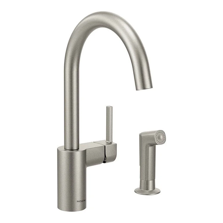 Align Single Handle High Arc Kitchen Faucet with Side Spray