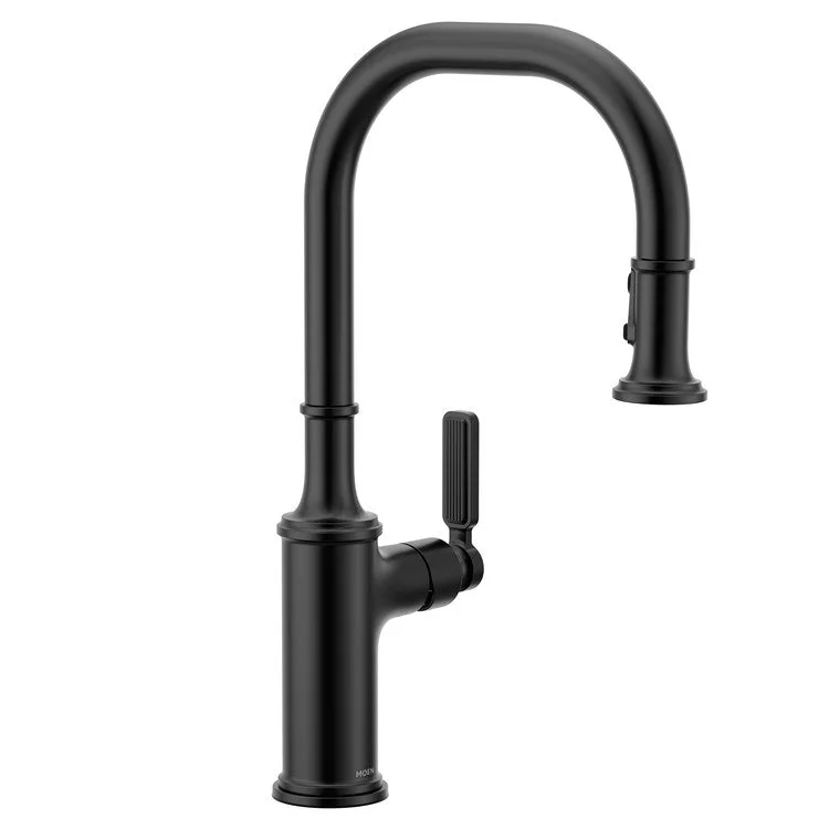 Kitchen Faucet Smyth 1 Lever ADA Matte Black High Arc 1/3 Hole PowerBoost 1.5 Gallons per Minute