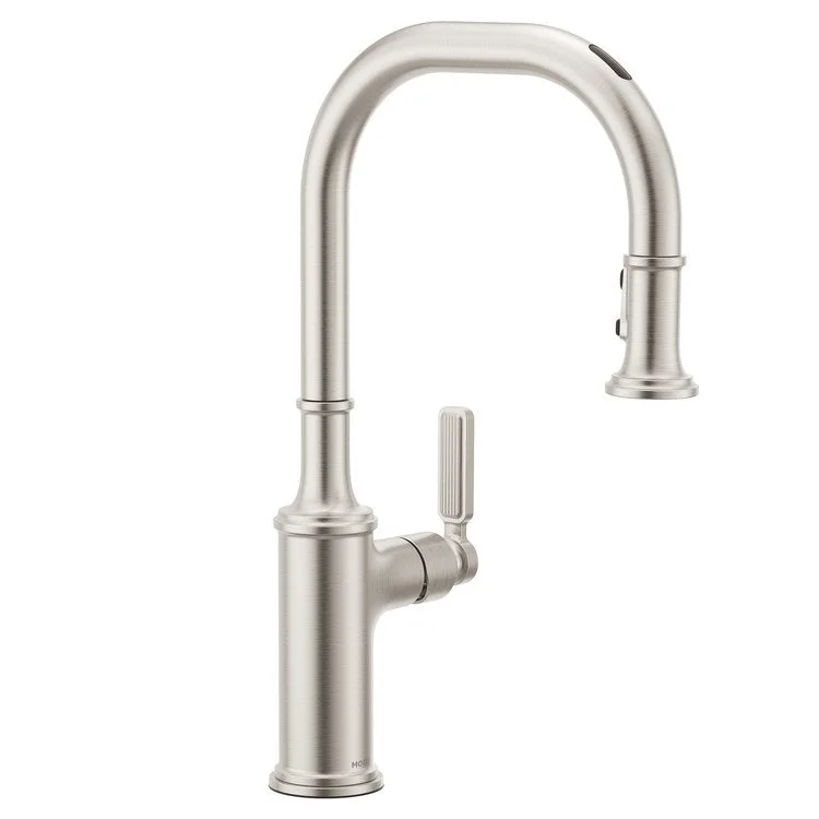 Kitchen Faucet Smyth 1 Lever ADA Spot Resist Stainless High Arc 1/3 Hole Voice Activated 1.5 Gallons per Minute