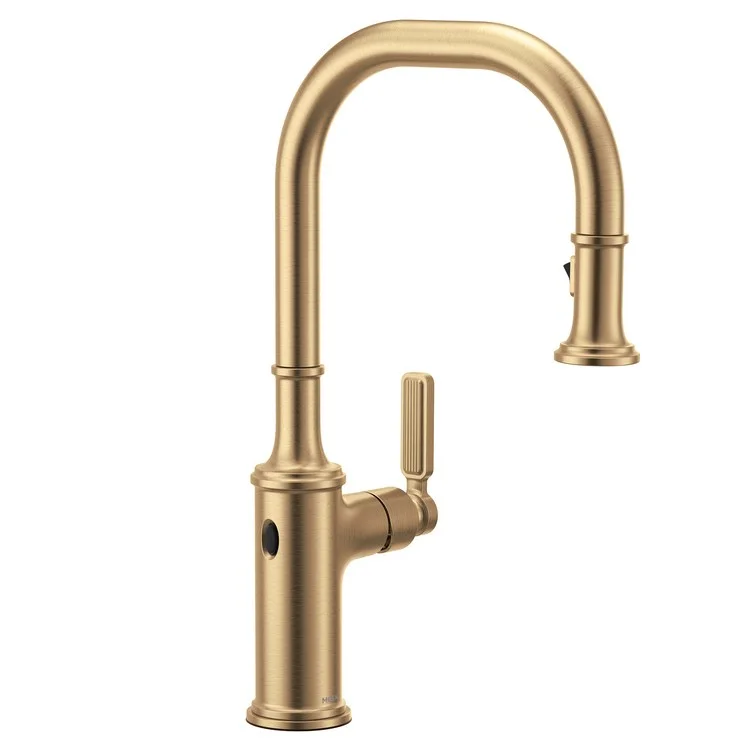 Kitchen Faucet Smyth 1 Lever ADA Bronzed Gold High Arc 1/3 Hole MotionSense Wave 1.5 Gallons per Minute