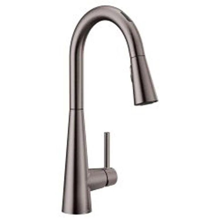 Kitchen Faucet Sleek Smart 1 Lever ADA Black Stainless Pull Down