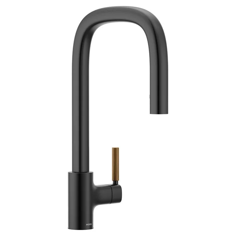 Kitchen Faucet Tenon 1 Lever ADA Matte Black High Arc 1 Hole 1.5 Gallons per Minute