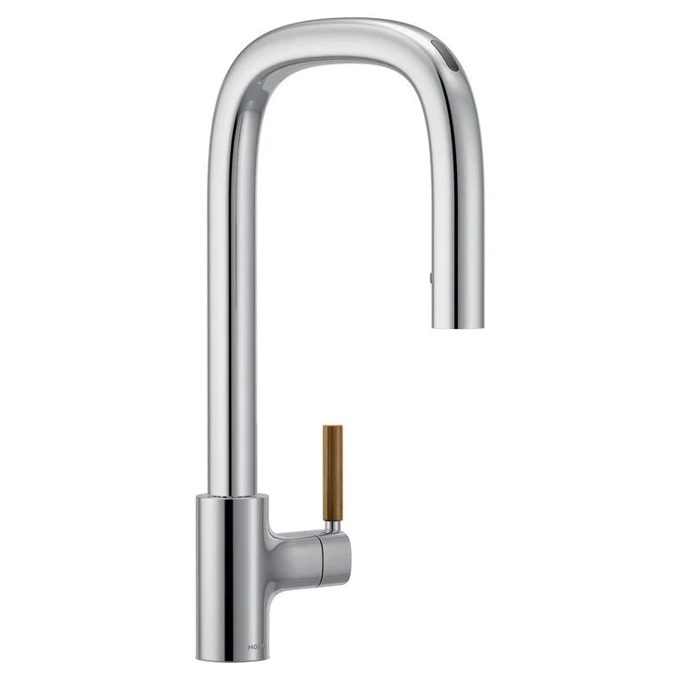 Kitchen Faucet Tenon 1 Lever ADA Chrome High Arc 1 Hole Motion Control 1.5 Gallons per Minute