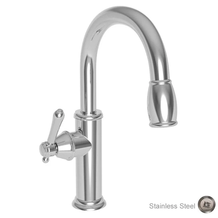 Chesterfield Single Handle Pull Down Bar/Prep Faucet