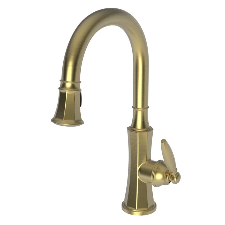 Kitchen Faucet Metropole 1 Lever ADA Satin Brass PVD Pull Down Spout Height 9-1/16 Inch 1.8 Gallons per Minute