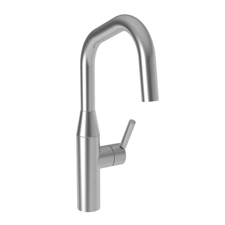 Kitchen Faucet East Square 1 Lever Stainless Steel PVD Pull Down Spout Height 10-1/3 Inch 1.8 Gallons per Minute