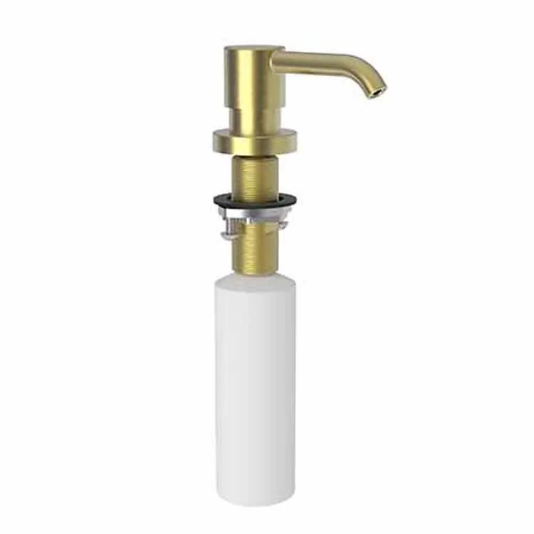 Soap Dispenser East Linear Satin Brass PVD Deck Mount Brass Pump