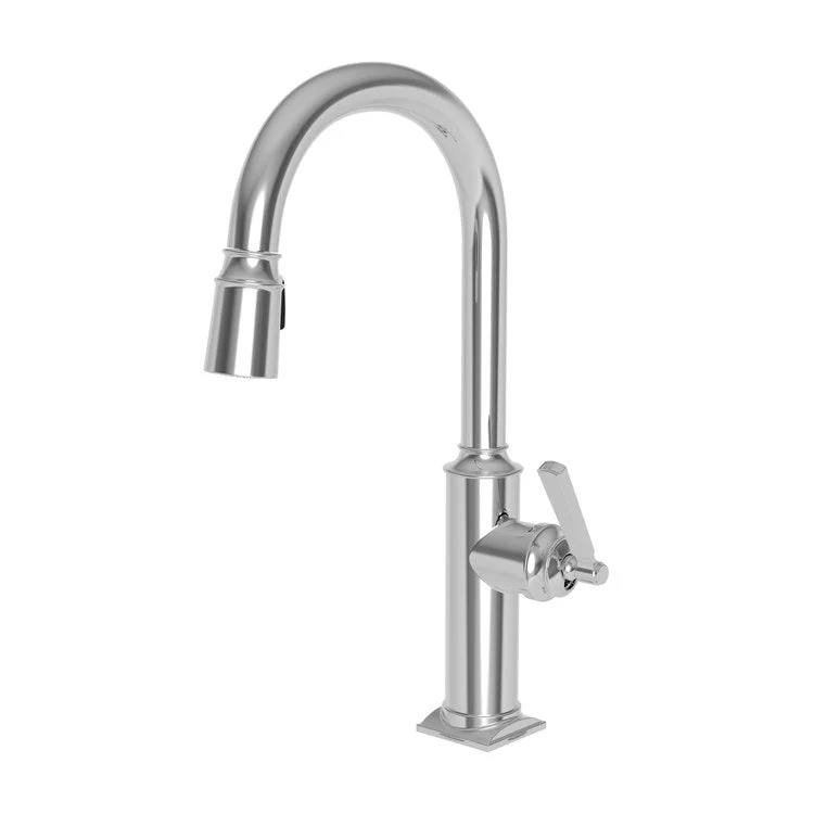 Kitchen Faucet Adams 1 Lever ADA Polished Chrome Pull Down Spout Height 10-1/2 Inch 1.8 Gallons per Minute