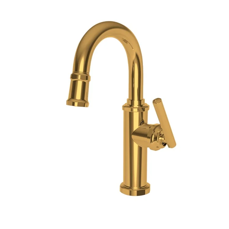 Bar Faucet Heaney 1 Lever ADA Satin Bronze PVD Pull Down Swivel Brass Spout Height 8-2/3 Inch 1.8 Gallons per Minute