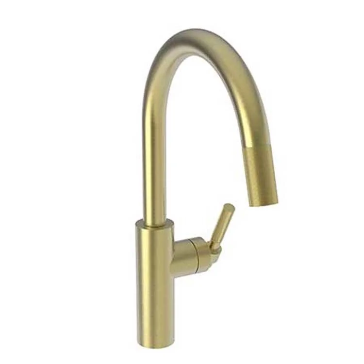 Kitchen Faucet Muncy 1 Lever ADA Satin Brass PVD Pull Down Spout Height 9-3/5 Inch 1.8 Gallons per Minute