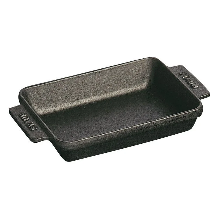 5.75" x 4.5" Cast Iron Mini Rectangular Baker - Matte Black