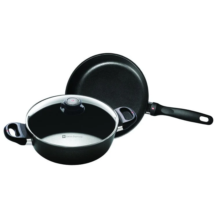 XD Nonstick 9.5" Fry Pan and 3.2-Quart Casserole Dish with Lid