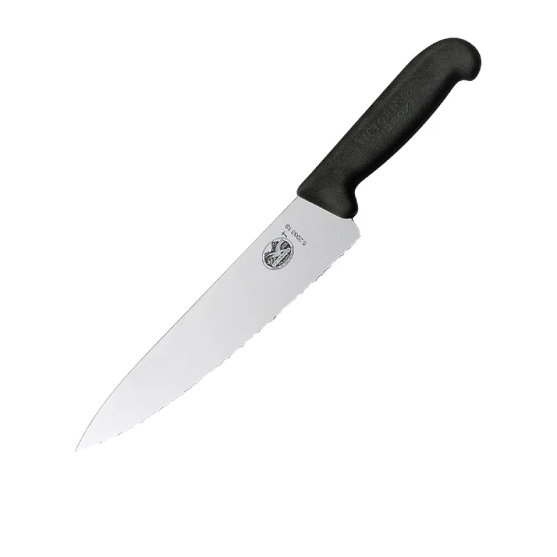 Victorinox Fibrox Cooks-Carving Knife Wavy Edge 19cm