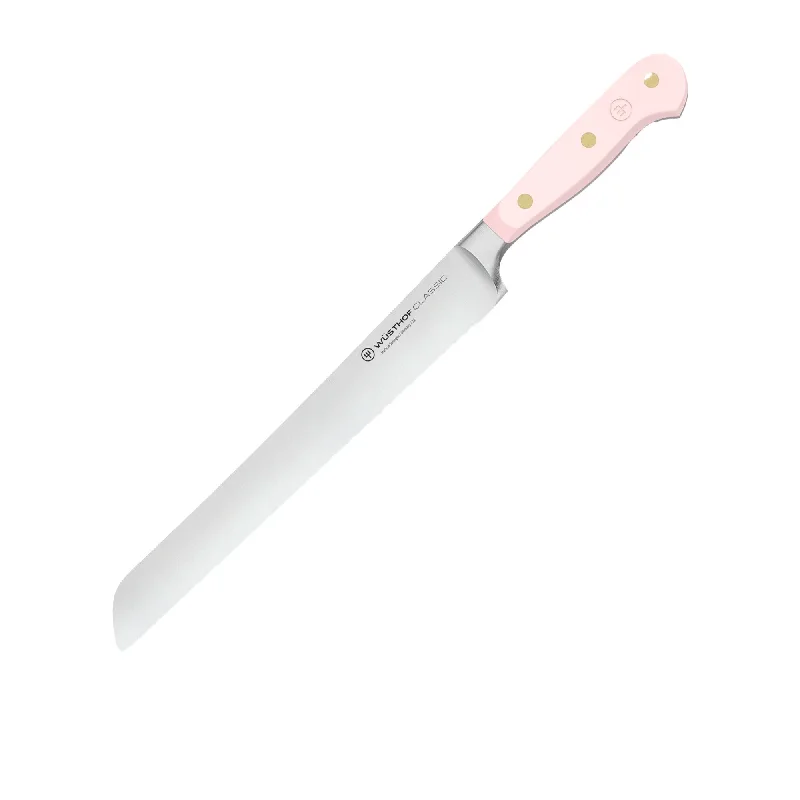 Wusthof Classic Double Serrated Bread Knife 23cm in Pink Himalayan Salt