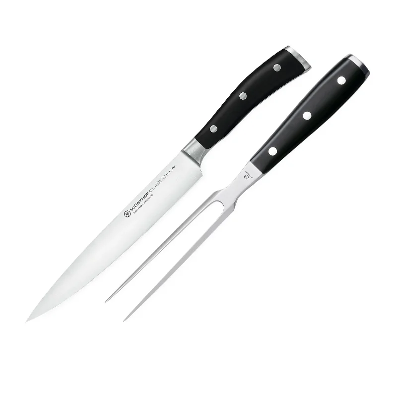 Wusthof Classic Ikon 2 Piece Carving Knife Set