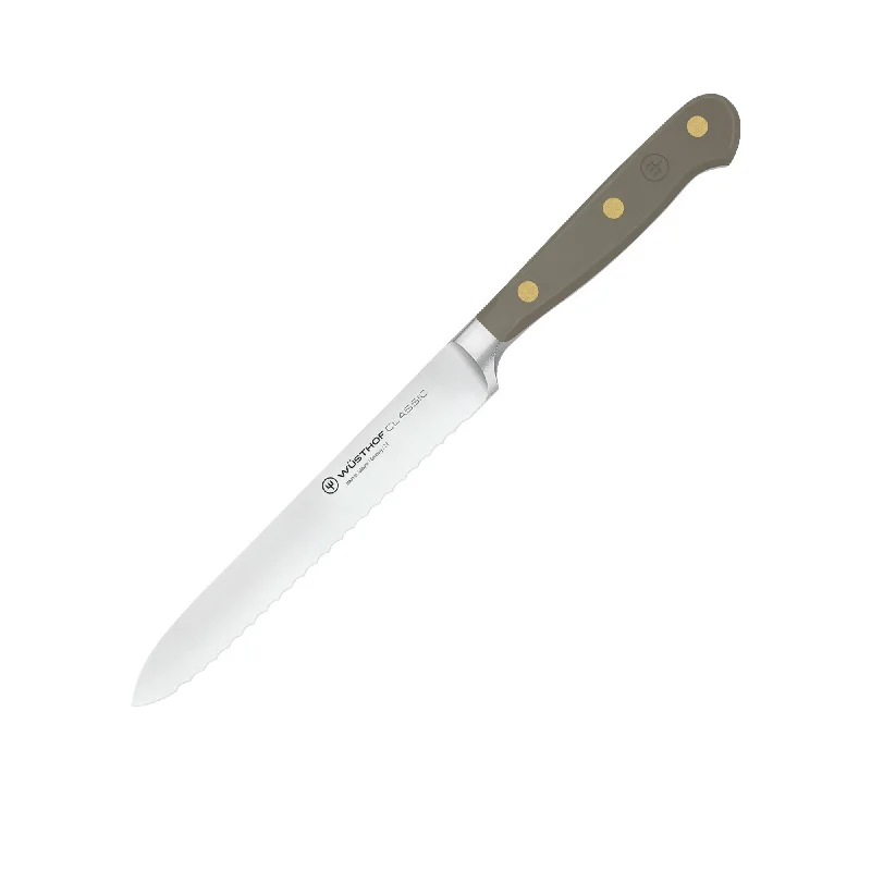 Wusthof Classic Serrated Utility Knife 14cm Velvet Oyster