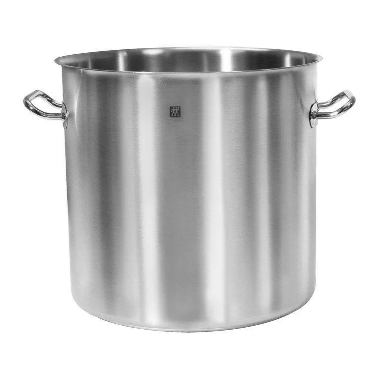 Commercial 38-Quart Stainless Steel Stock Pot without a Lid