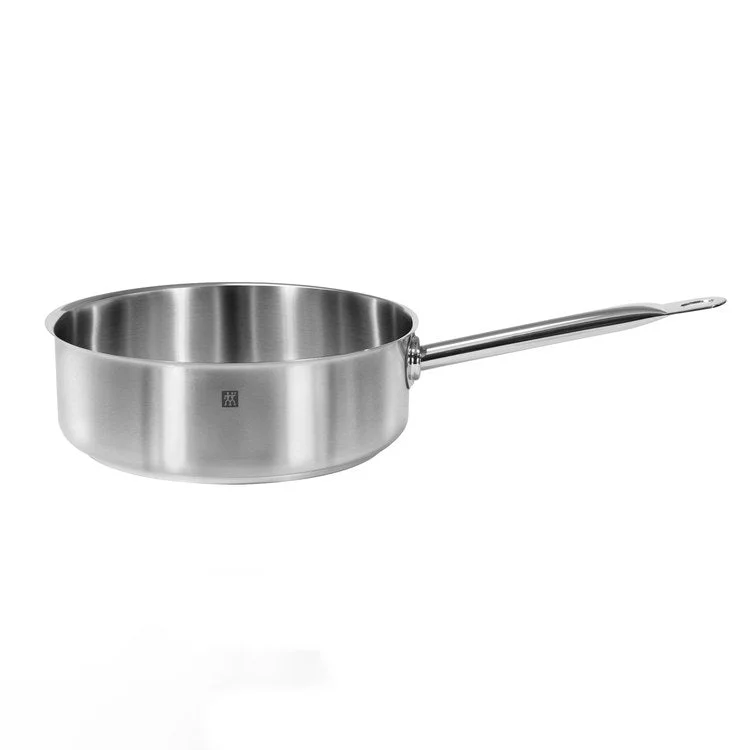 Commercial 6-Quart Stainless Steel Saute Pan without the Lid