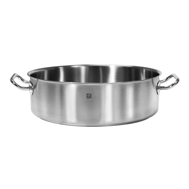 Commercial 12-Quart Stainless Steel Rondeau Pan without a Lid