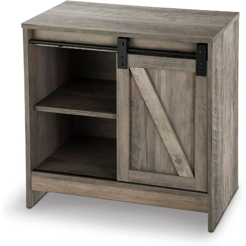 Farmhouse Accent Cabinet, End Table, Modern Bed Side Nightstand 8.66"D x 21.65"W x 23.62"H