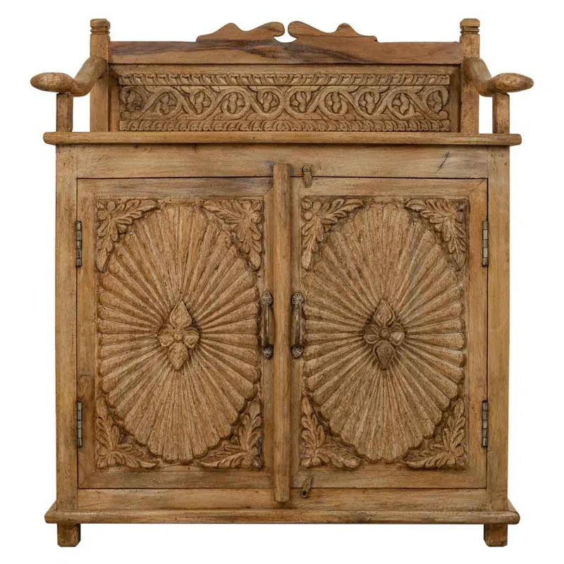 Flint  Solid Wood 2 - Door Rectangle Accent Cabinet