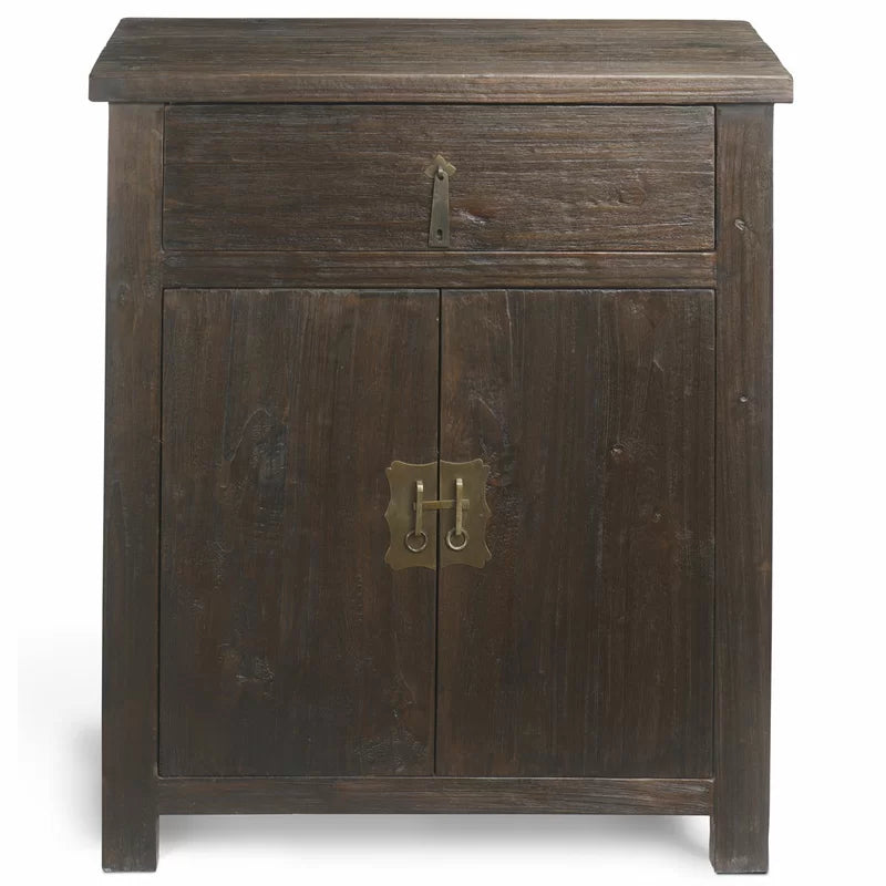 Nea  Solid Wood 2 - Door Rectangle Accent Cabinet