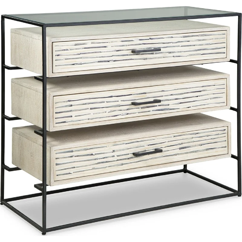 Crewridge Accent Cabinet - Black/Cream