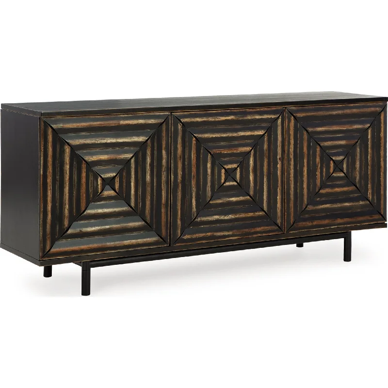 Fair Ridge Accent Cabinet - Distressed Black