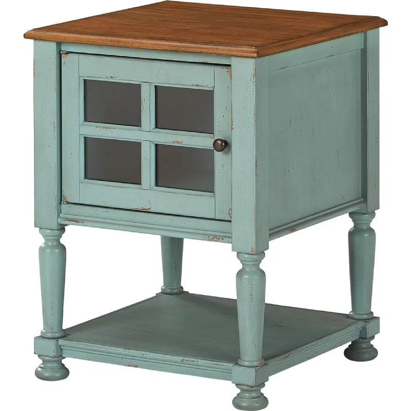 Mirimyn Accent Cabinet - Teal/Brown