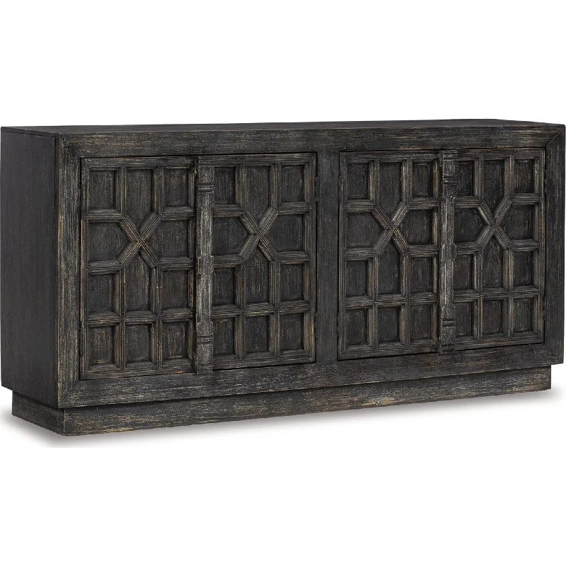 Roseworth Accent Cabinet - Distressed Black